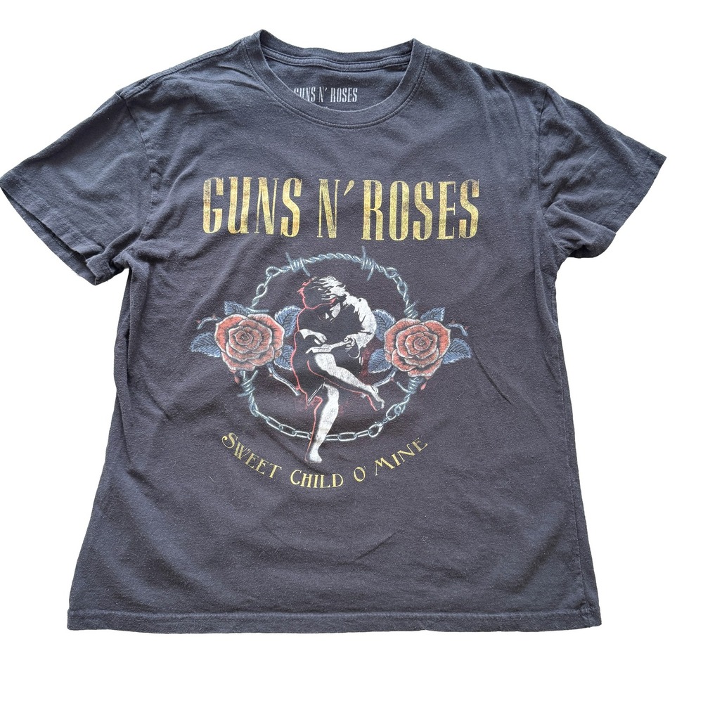 Guns N Roses Sweet Child O Mine Graphic T-Shirt XL Black Rock Band Tee 2021